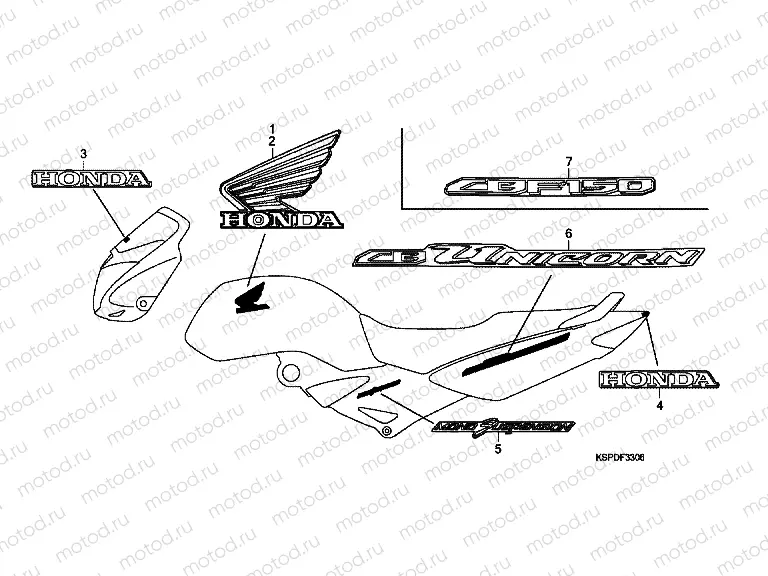 F-33-6 SIGN / STRIP (CBF150MA)