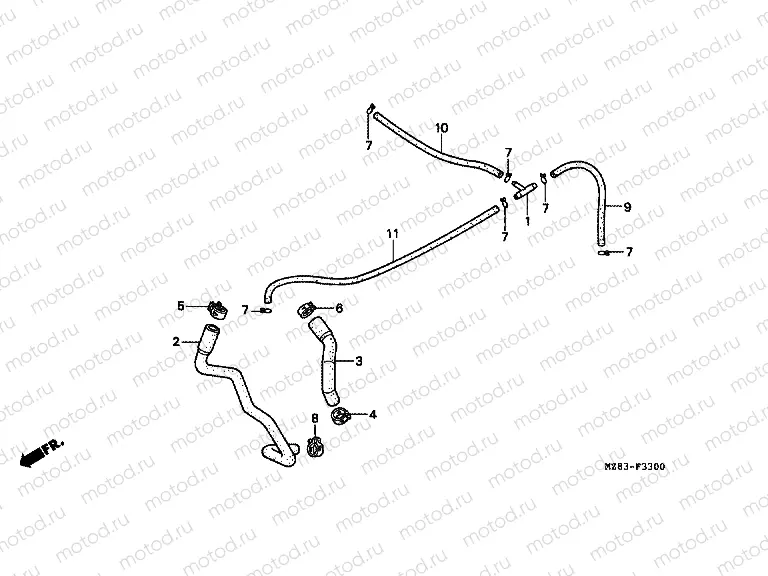 F-33 ​​AIR INTAKE VALVE PIPE