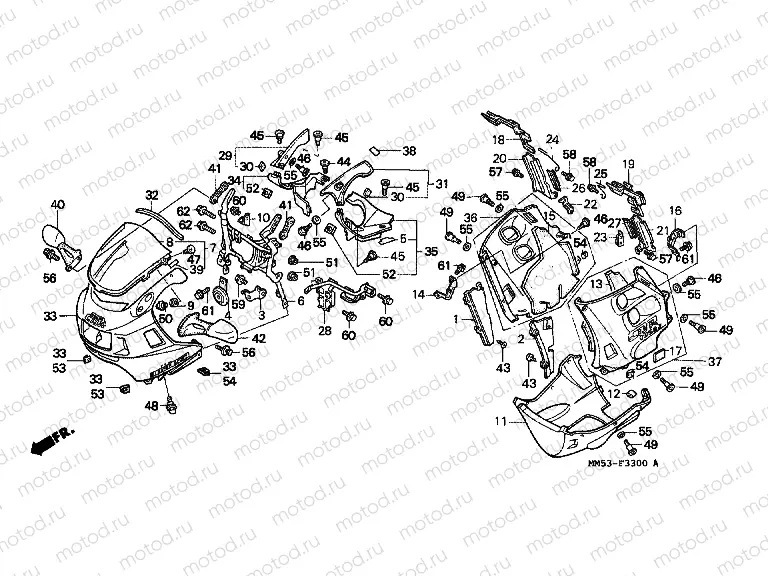 F-33 ​​ENGINE HOUSING (CBR1000FH / FJ / FM)
