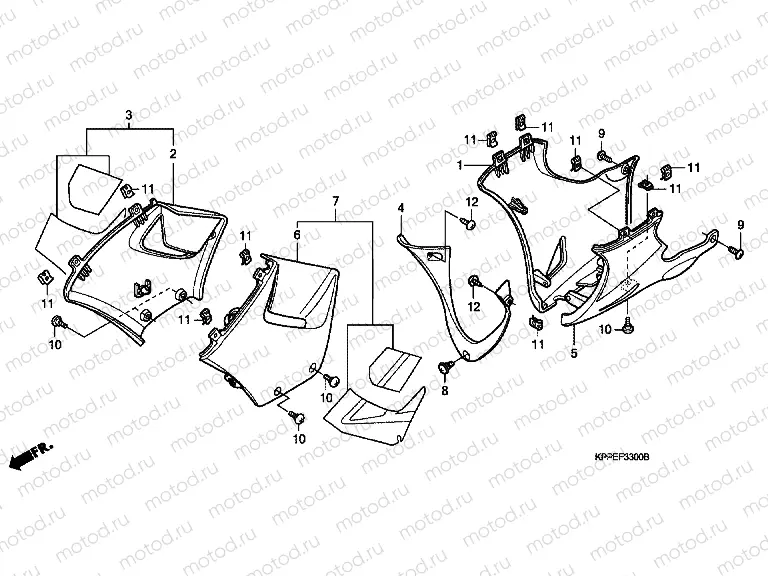 F-33 ​​LOWER ENGINE (CBR125R / RS / RW5 / RW6 / RW8)