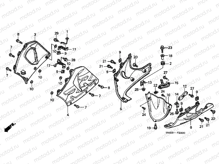 F-33 ​​LOWER ENGINE HOUSING