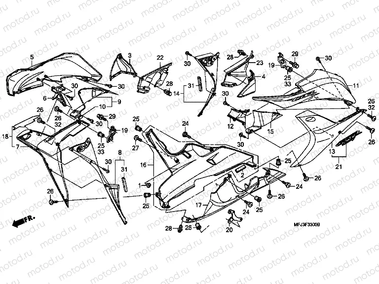 F-33 ​​LOWER ENGINE HOUSING (CBR600RR7 / 8)