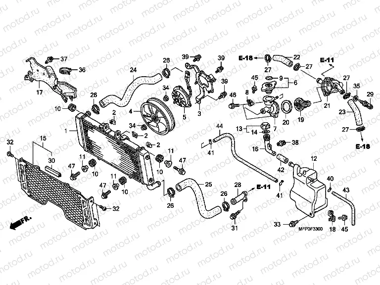 F-33 ​​RADIATOR (CB1300 / CB1300S) buy cheap online