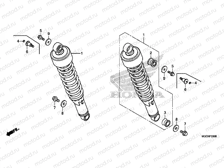 F-33 ​​REAR CUSHION (CB1100CA / CAD / TA / TAD)
