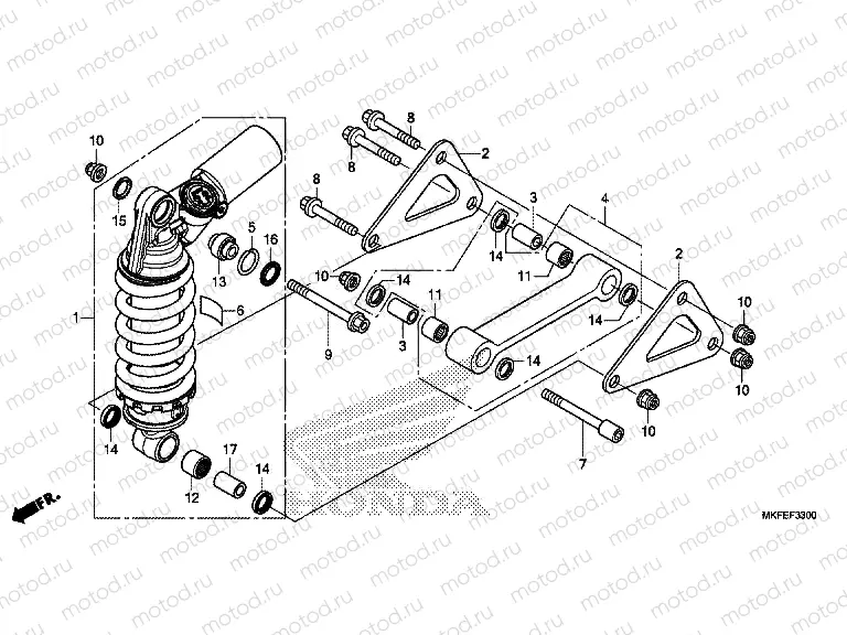 F-33 REAR CUSHION (CBR1000RA)