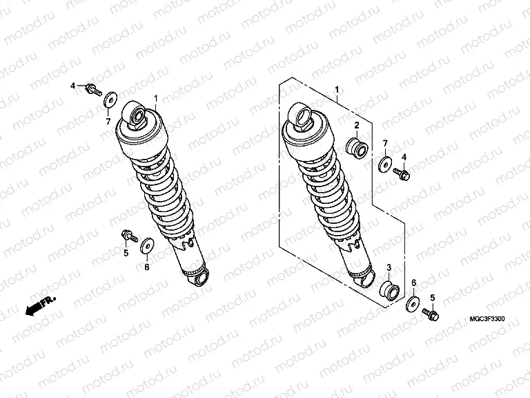 F-33 ​​REAR SHOCK ABSORBER