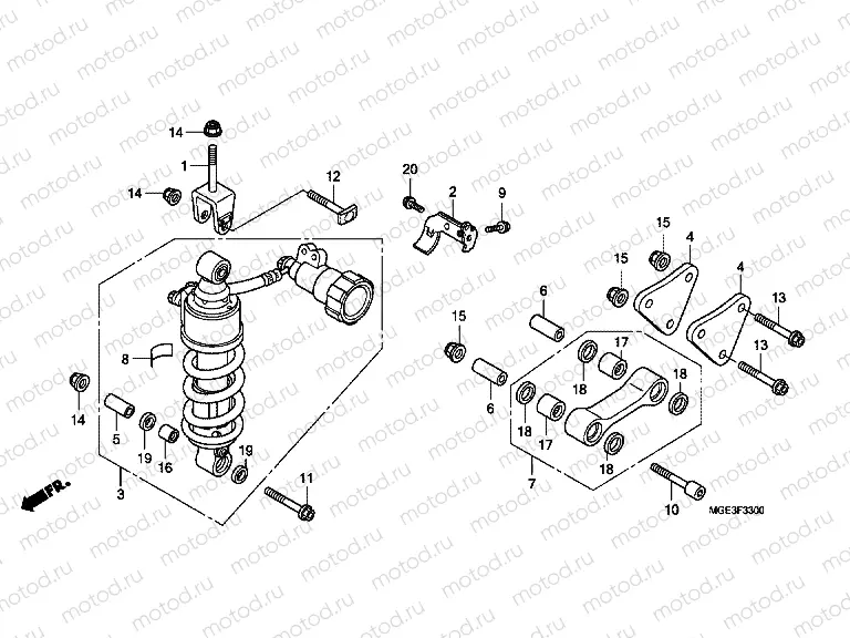 F-33 ​​REAR SHOCK ABSORBER