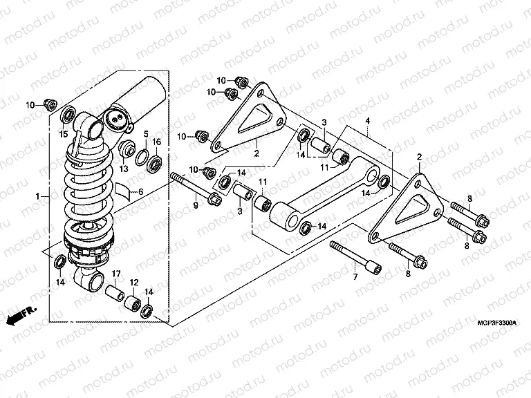 F-33 ​​REAR SHOCK ABSORBER (CBR1000RR / RA)