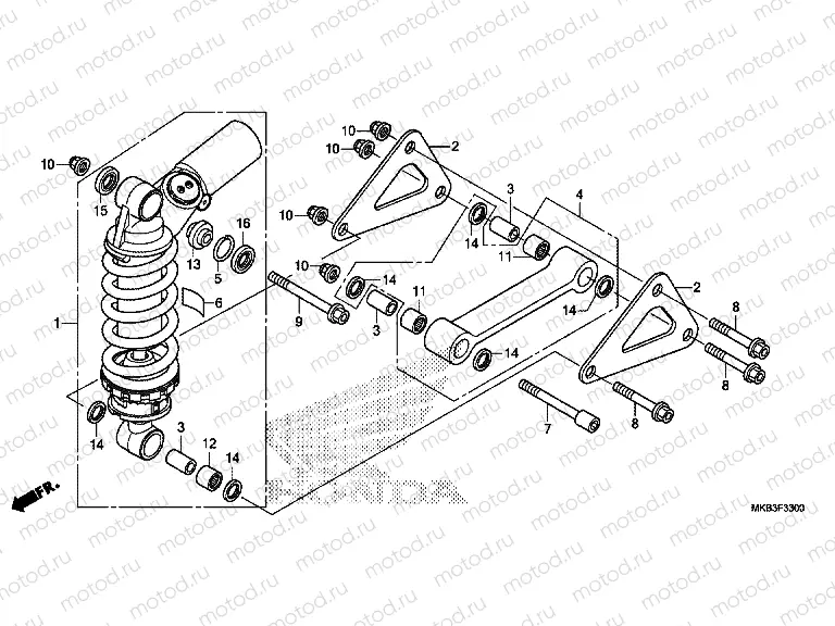 F-33 ​​REAR SHOCK ABSORBER (CBR1000RR / RA)