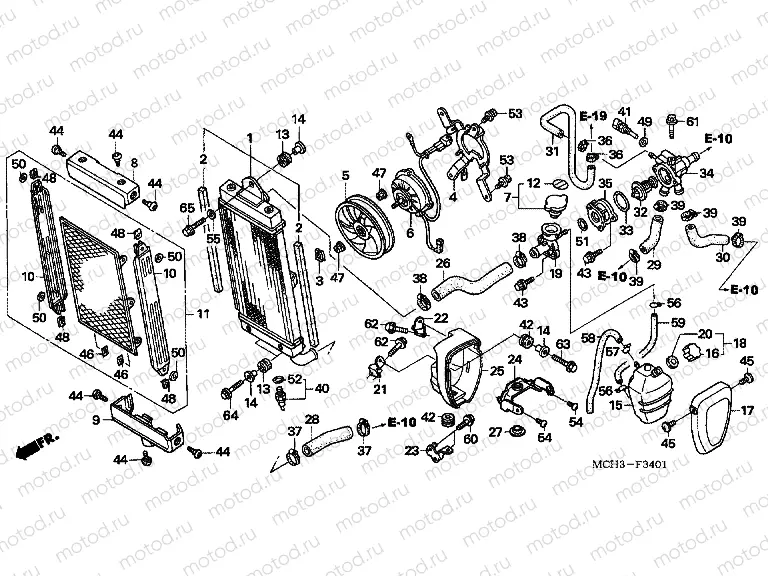 F-34-1 RADIATOR (VTX1800C15 / 6/7/8)