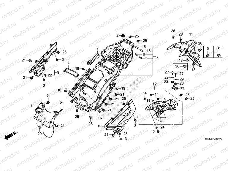 F-34-1 REAR FENDER