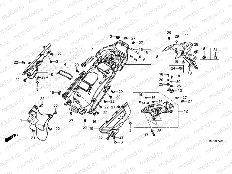 F-34-1 REAR FENDER