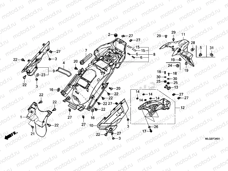 F-34-1 REAR FENDER