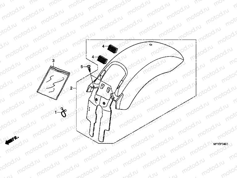 F-34-1 REAR FENDER (VT1300CSA)