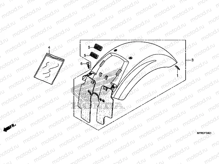 F-34-1 REAR FENDER (VT1300CXA)