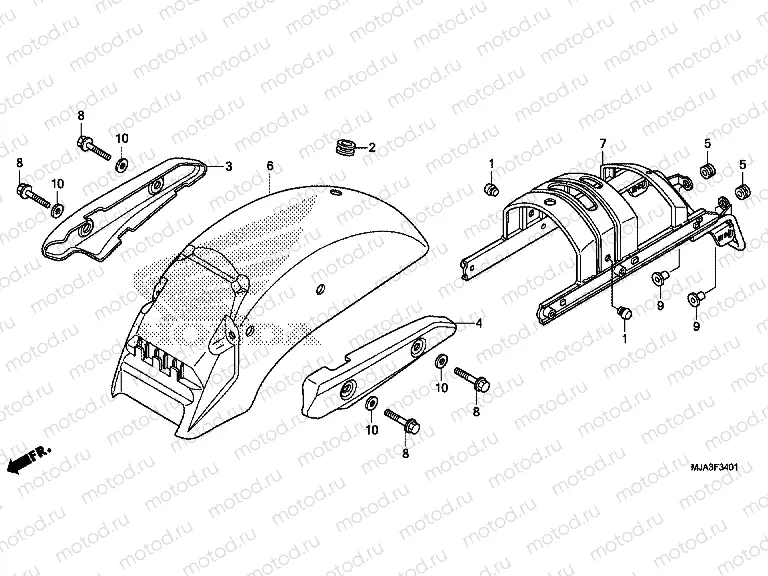 F-34-1 REAR FENDER (VT750C2S)