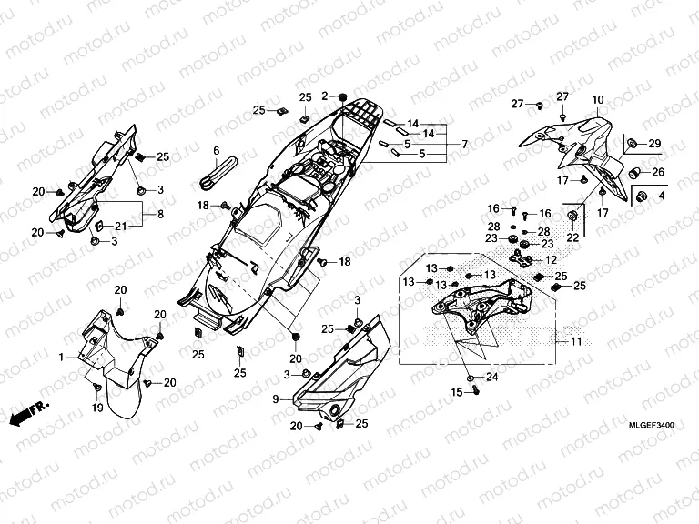 F-34 REAR FENDER