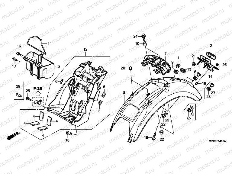 F-34 REAR FENDER