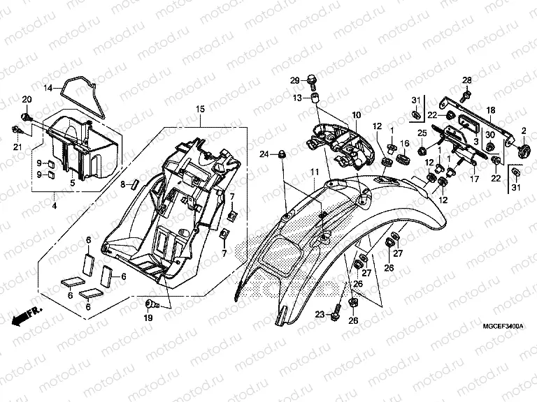 F-34 REAR FENDER