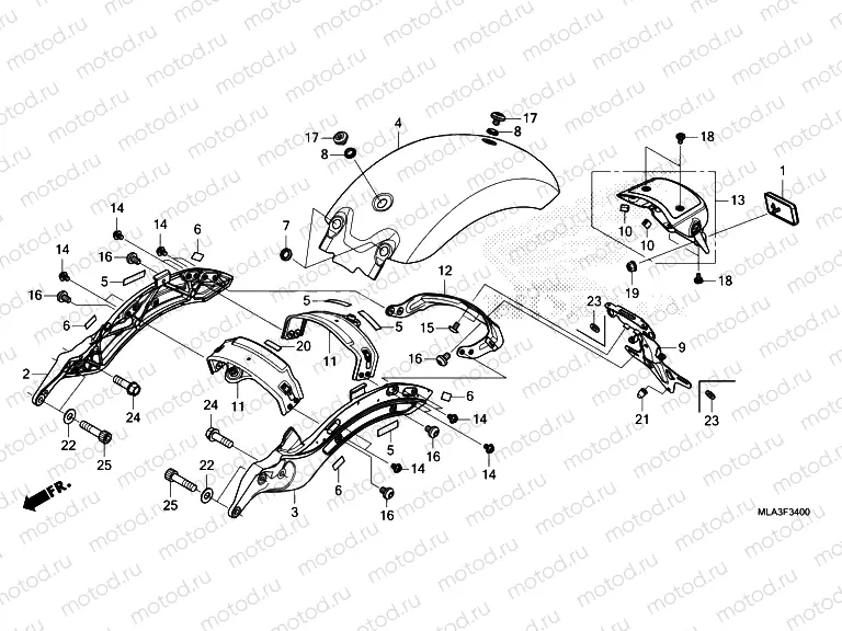 F-34 REAR FENDER