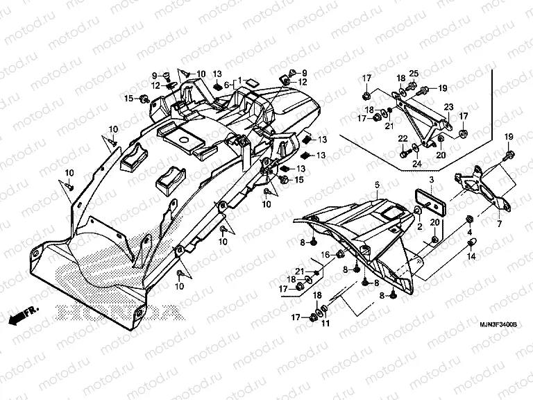 F-34 REAR FENDER