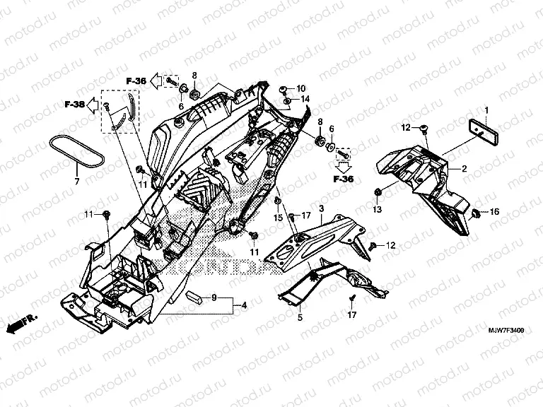 F-34 REAR FENDER