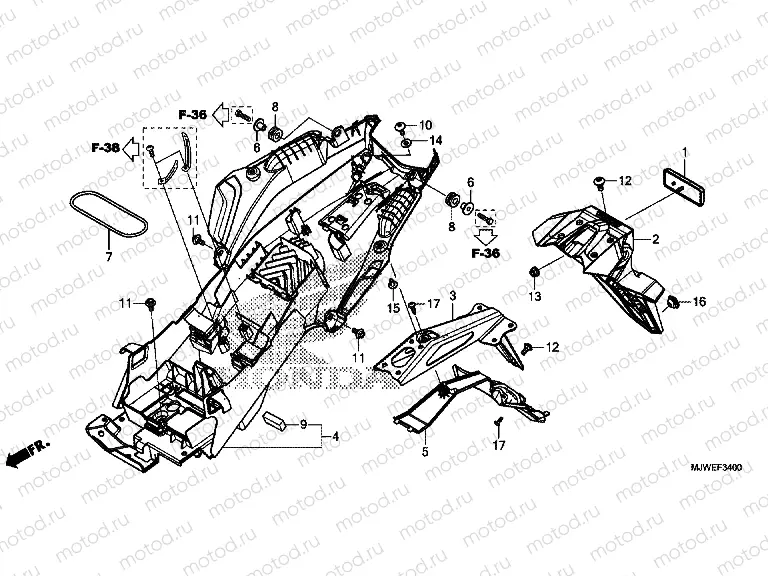 F-34 REAR FENDER