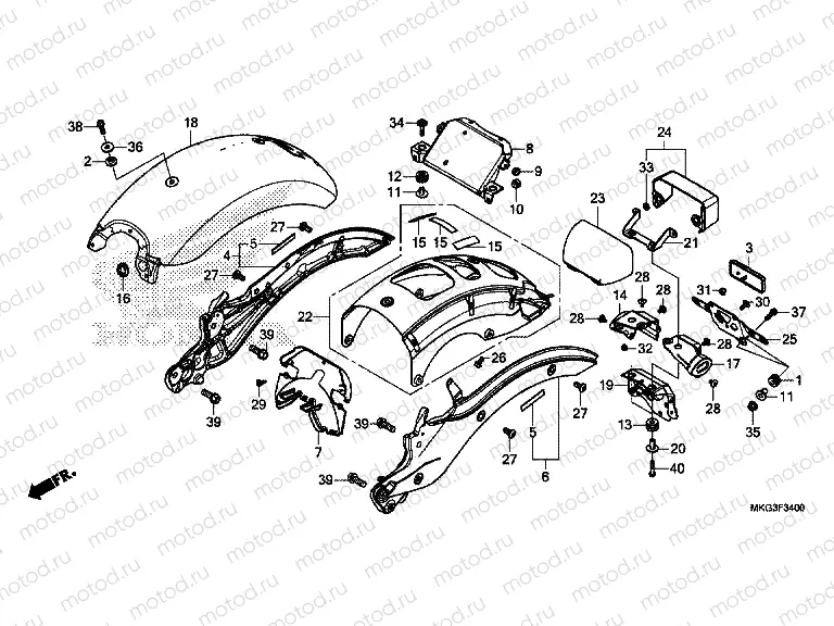 F-34 REAR FENDER