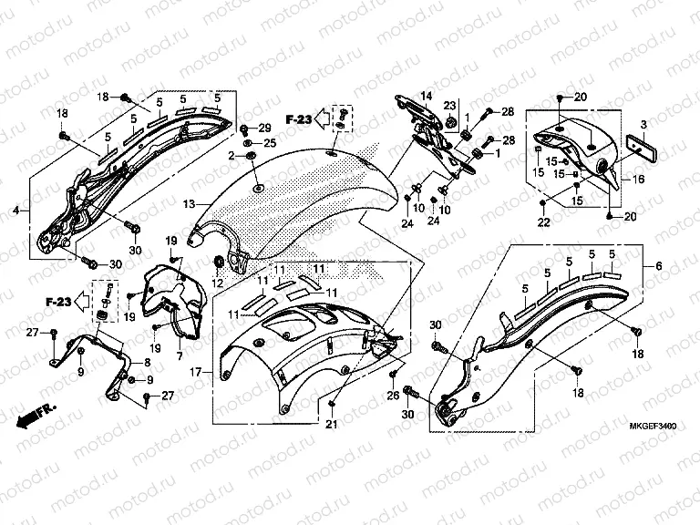 F-34 REAR FENDER