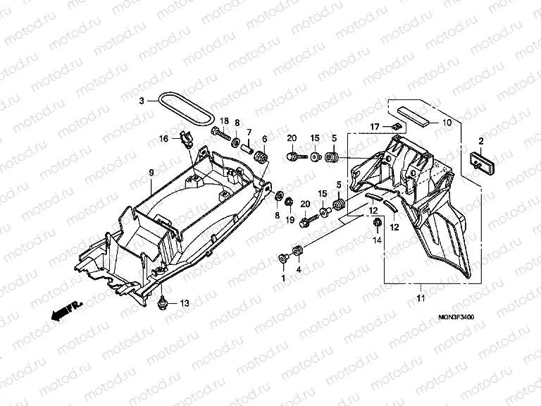 F-34 REAR FENDER