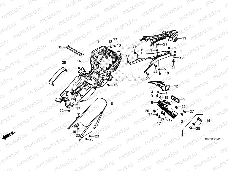 F-34 REAR FENDER