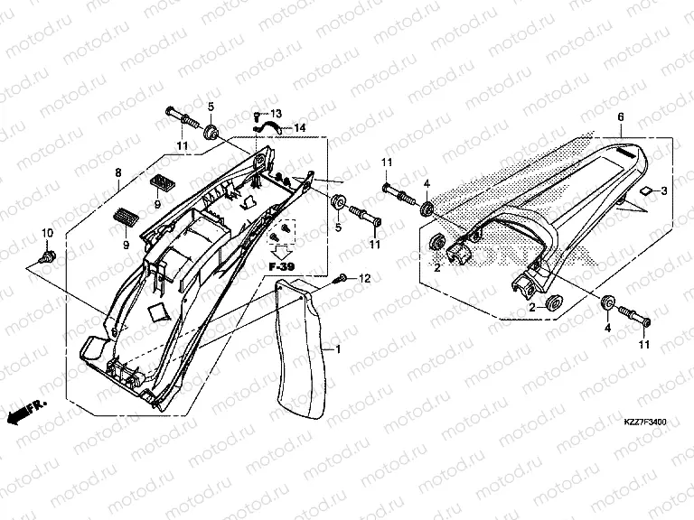 F-34 REAR FENDER