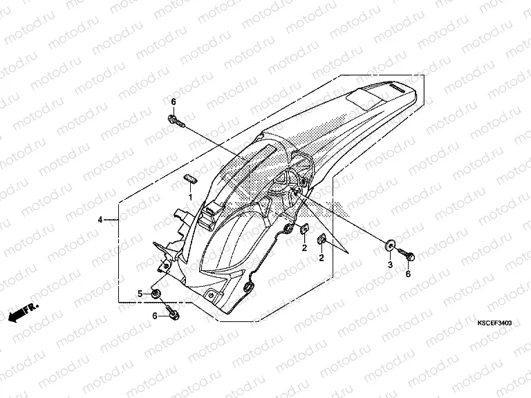 F-34 REAR FENDER