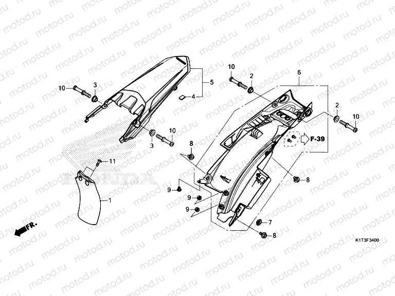 F-34 REAR FENDER