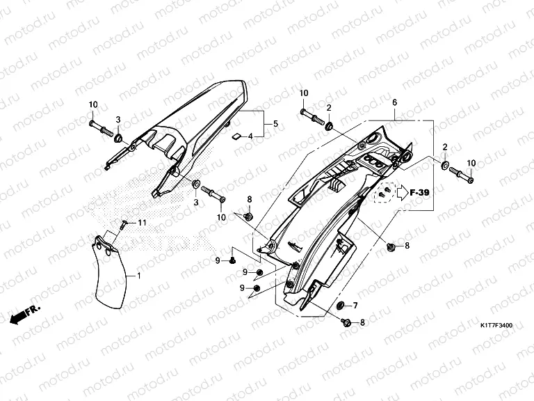 F-34 REAR FENDER