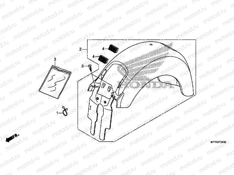 F-34 REAR FENDER (VT1300CR)