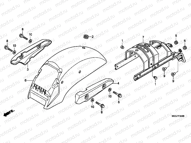 F-34 REAR FENDER (VT750C2B / C2S)