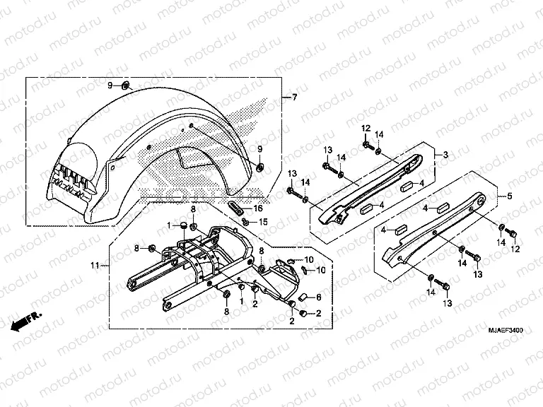 F-34 REAR FENDER (VT750CS / C)