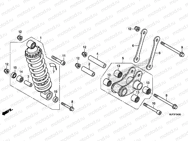F-34 REAR SHOCK ABSORBER