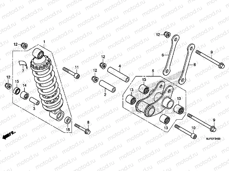 F-34 REAR SHOCK ABSORBER