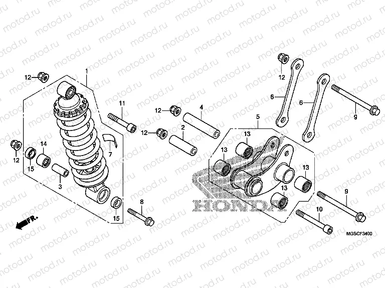 F-34 REAR SHOCK ABSORBER