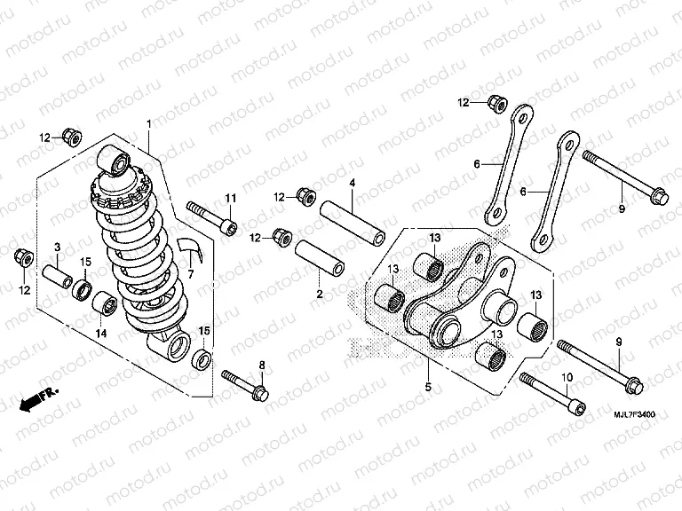 F-34 REAR SHOCK ABSORBER