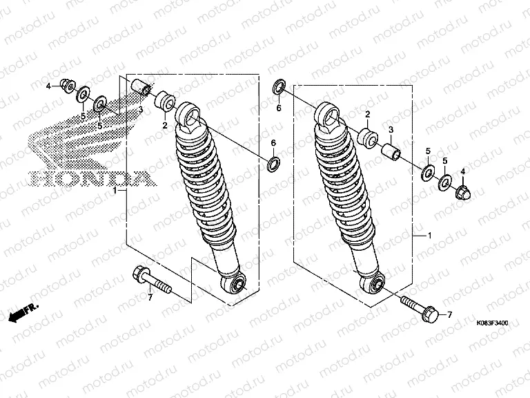 F-34 REAR SHOCK ABSORBER