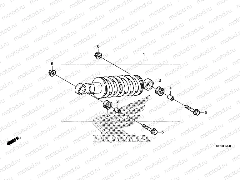 F-34 REAR SHOCK ABSORBER
