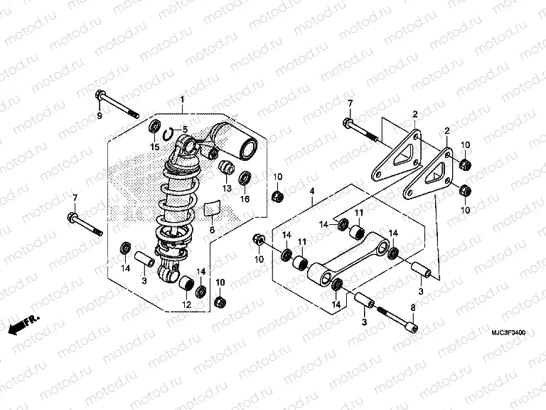 F-34 REAR SHOCK ABSORBER (CBR600RR)