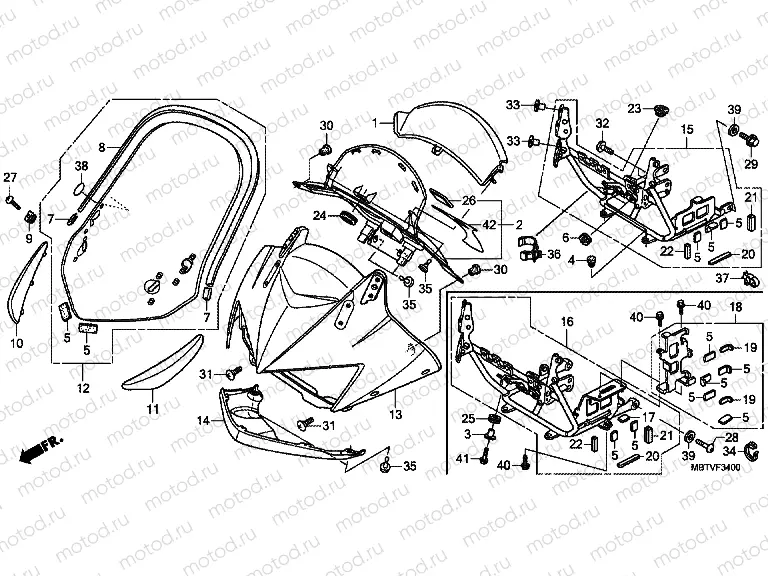 F-34 UPPER ENGINE HOUSING