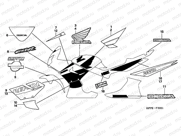 F-35-1 SIGN / STRIP (CBR125RS)