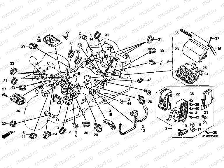 F-35-1 WIRE HARNESS (GL1800C / D / E / F / G)
