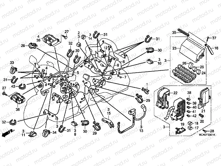 F-35-1 WIRE HARNESS (GL1800C/D/E/F)