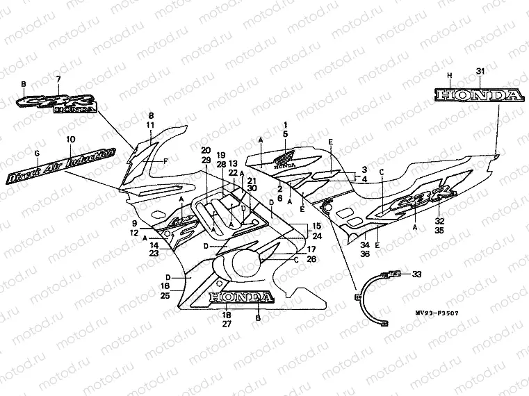 F-35-7 STRIP (CBR600FS)